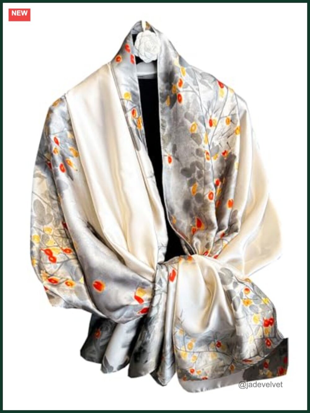 Women's Silk-Like Satin Scarf Shawl Wrap Long Oversized Lightweight Evening